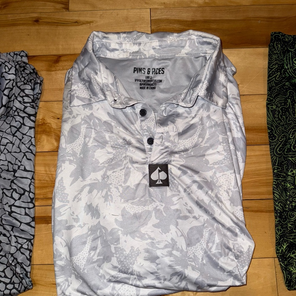 Pins & Aces Men's Golf Polo Shirts - Various Pattern Bundle - Picture 5 of 6